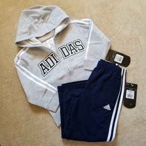 New Adidas hooded jacket and pant set